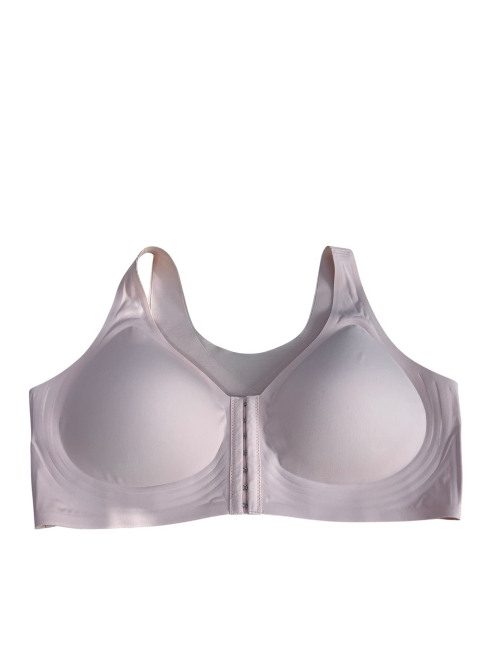 Front-Closure Smooth Molded Light Pink Wireless Bra 4XL